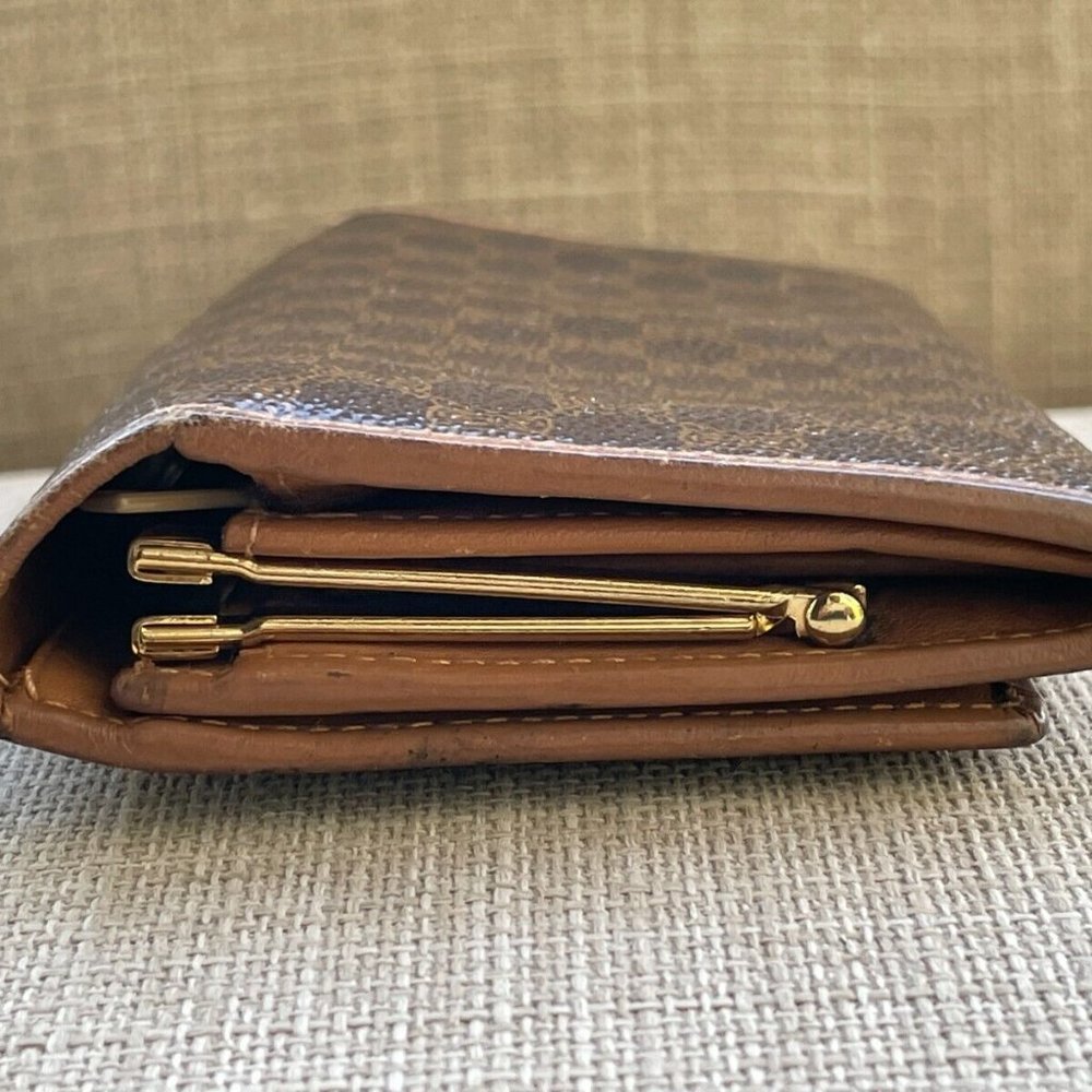 CELINE C Macadam Long Bifold Wallet Card Holder Leather Clutch Purse Made in Ita - Picture 7 of 12